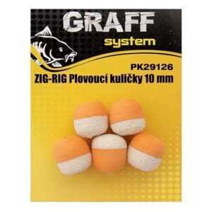Graff Zig-Rig Plovoucí kulička 10mm Bílá/Oranžová 5ks