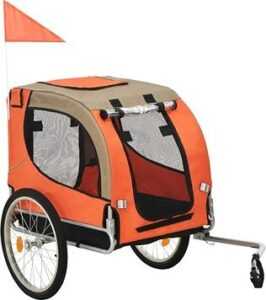 Shumee Vozík za bicykel pre psa oranžovo-hnedý